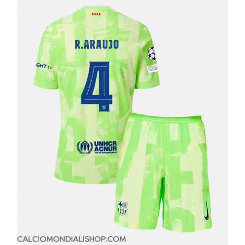 Maglie da calcio Barcelona Ronald Araujo #4 Terza Maglia Bambino 2024-25 Manica Corta (+ Pantaloni corti)